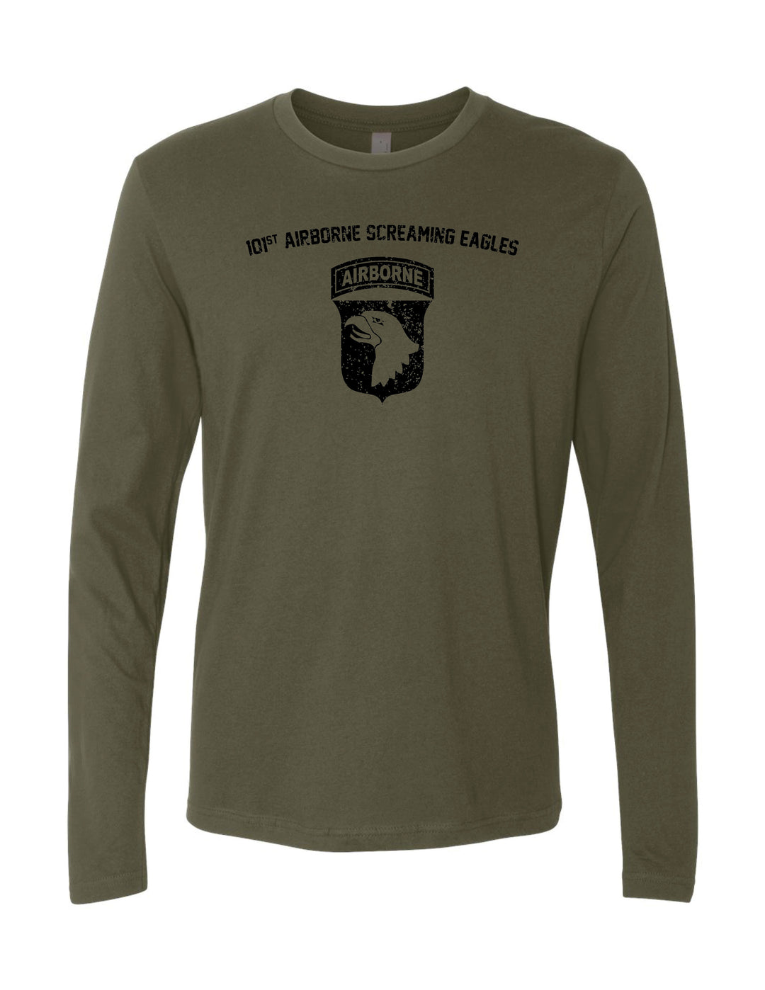 101st Airborne Long Sleeve T-Shirt (Military Green)