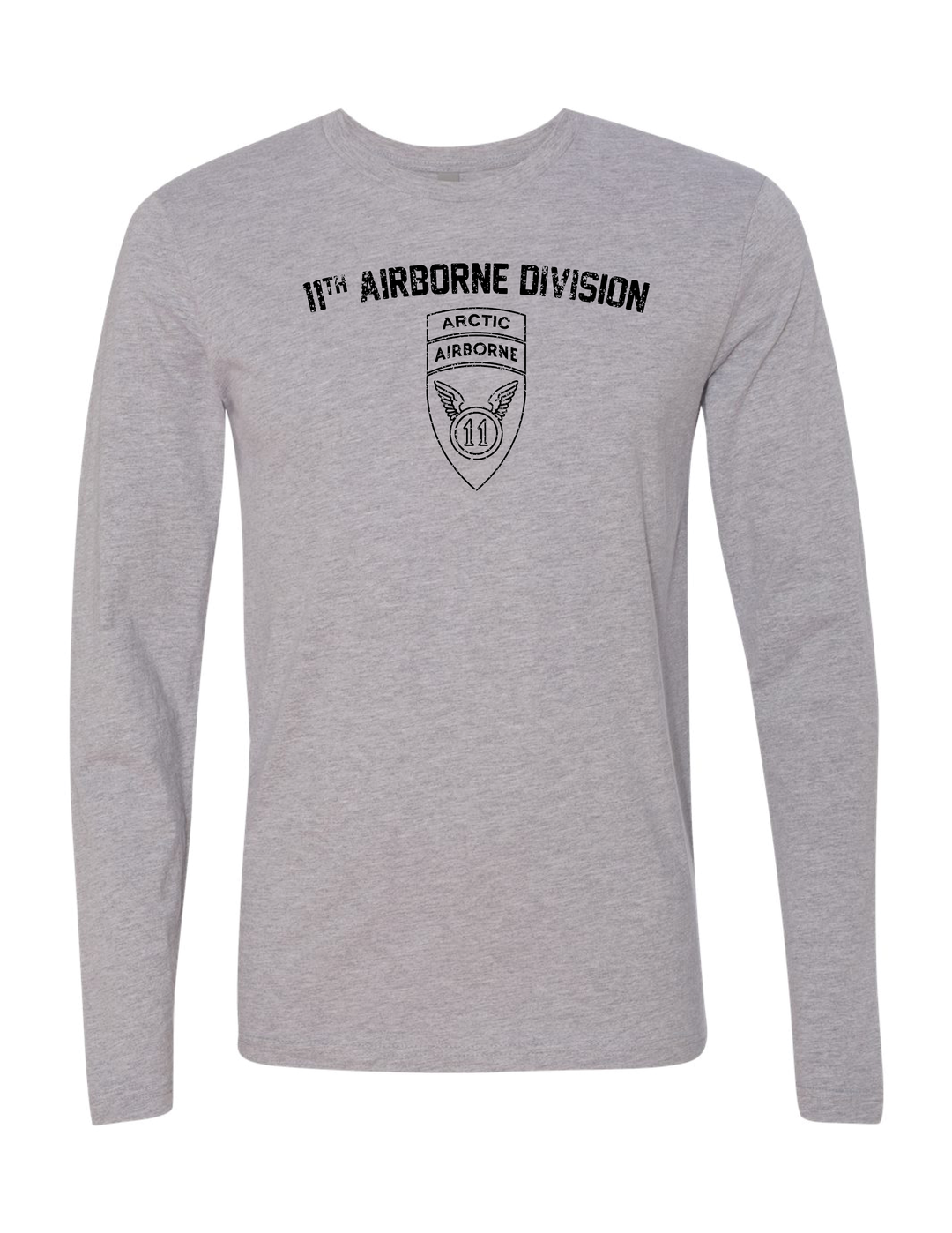 11th Airborne Division Long Sleeve T-Shirt (Gray)