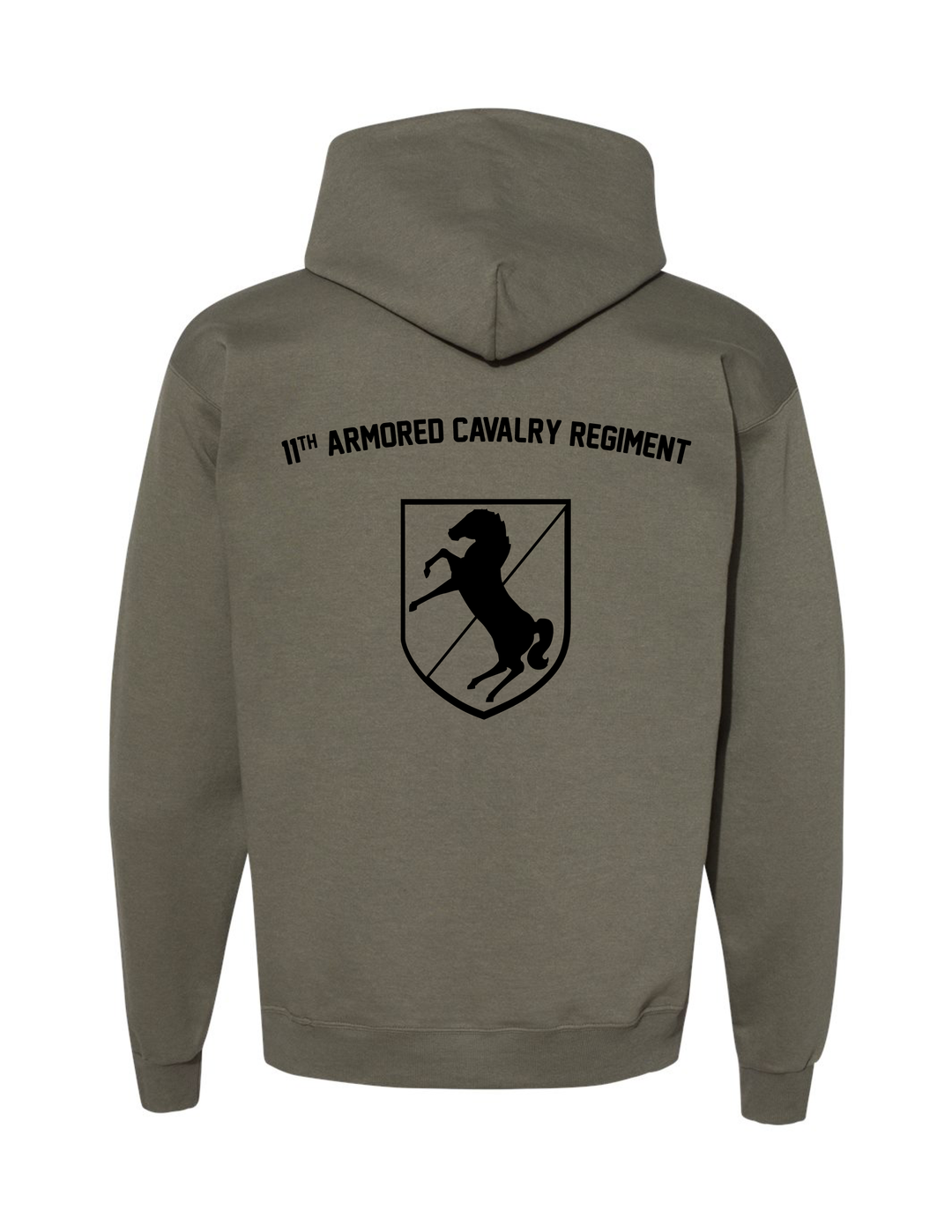 11th Armored Cavalry Hoodie (Military Green)