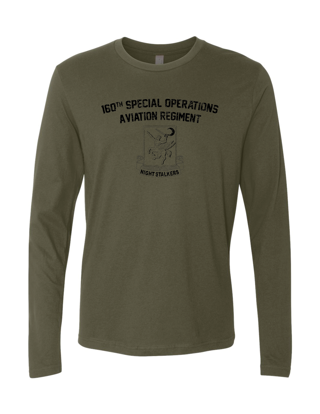 160th Special Operations Aviation Regiment Long Sleeve T-Shirt (Military Green)