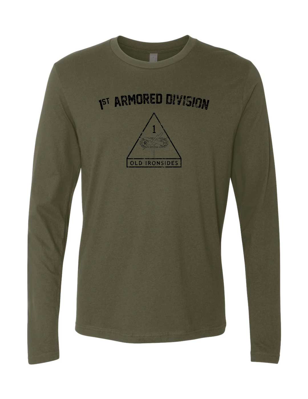 1st Armored Division Long Sleeve T-Shirt (Military Green)