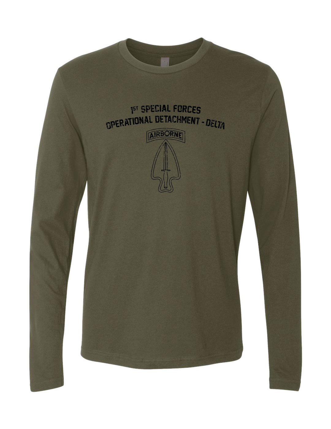 1st Special Forces Operational Detachment-Delta Long Sleeve T-Shirt (Military Green)