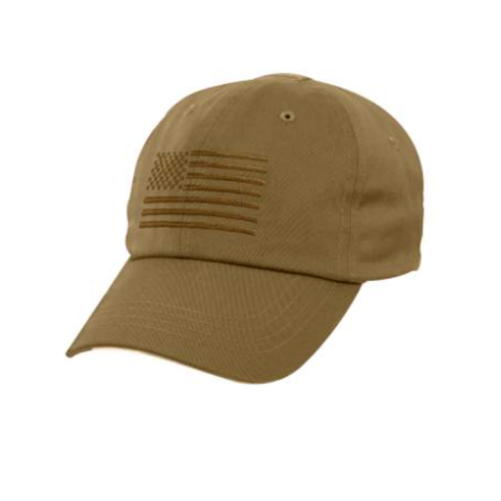 Tactical Operator Cap With US Flag (Coyote Brown)