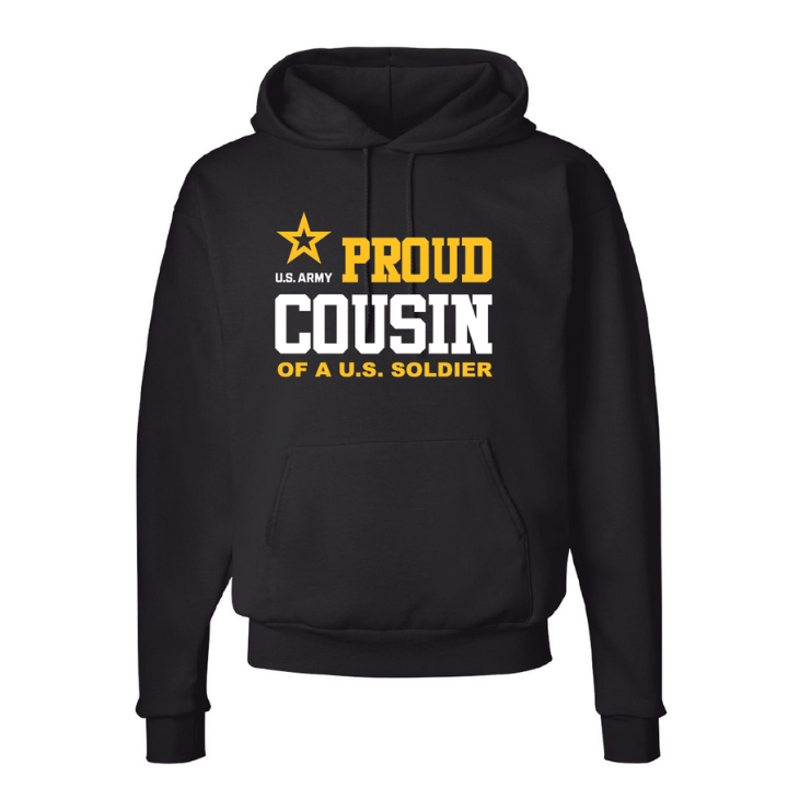 U.S. Army Proud Cousin Hoodie (Black)