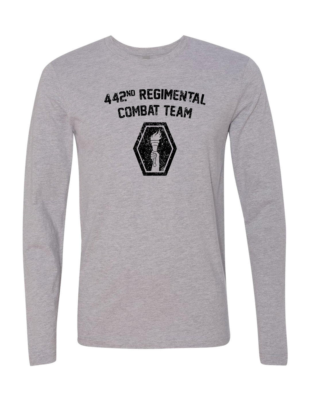 442nd Regimental Combat Team Long Sleeve T-Shirt (Gray)