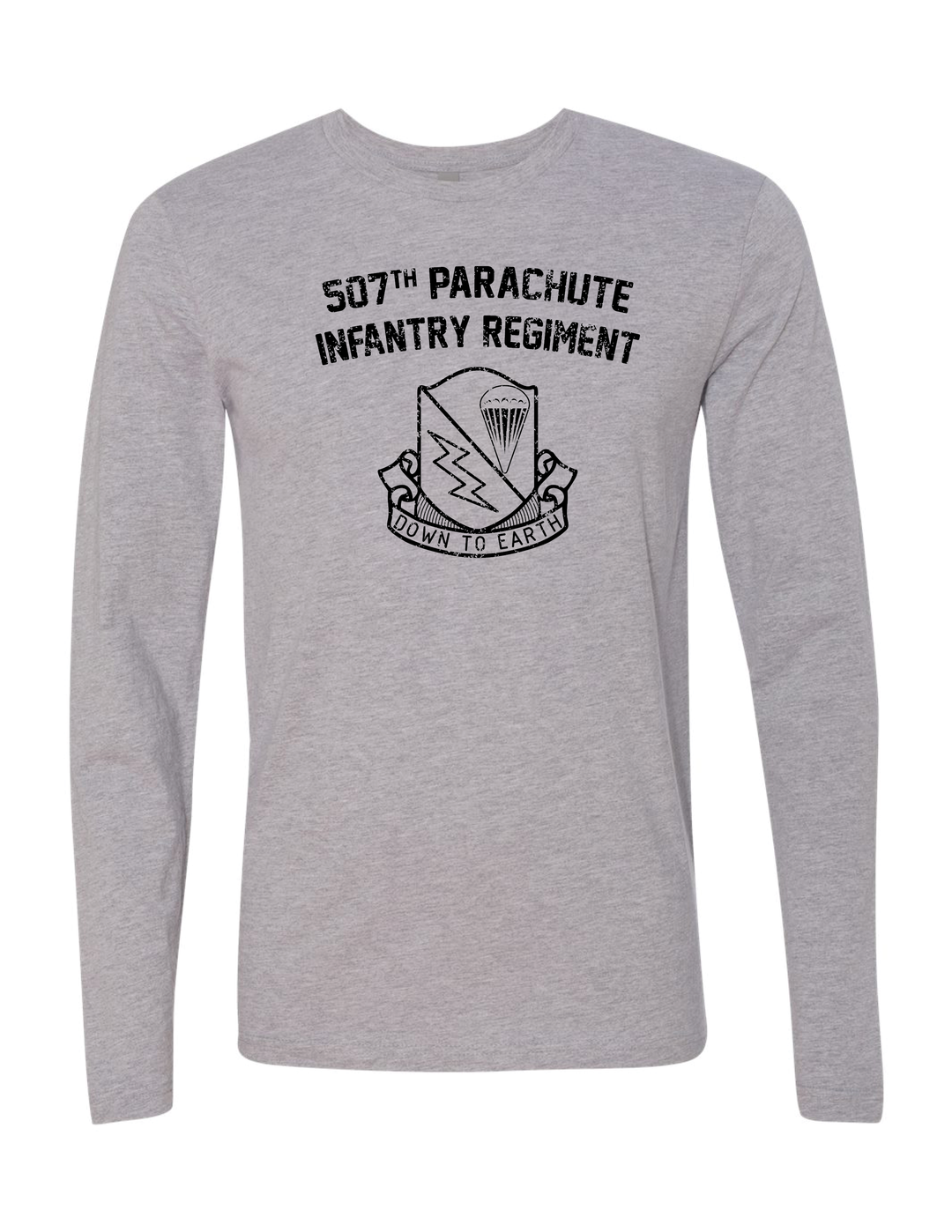 507th Parachute Infantry Long Sleeve T-Shirt (Gray)