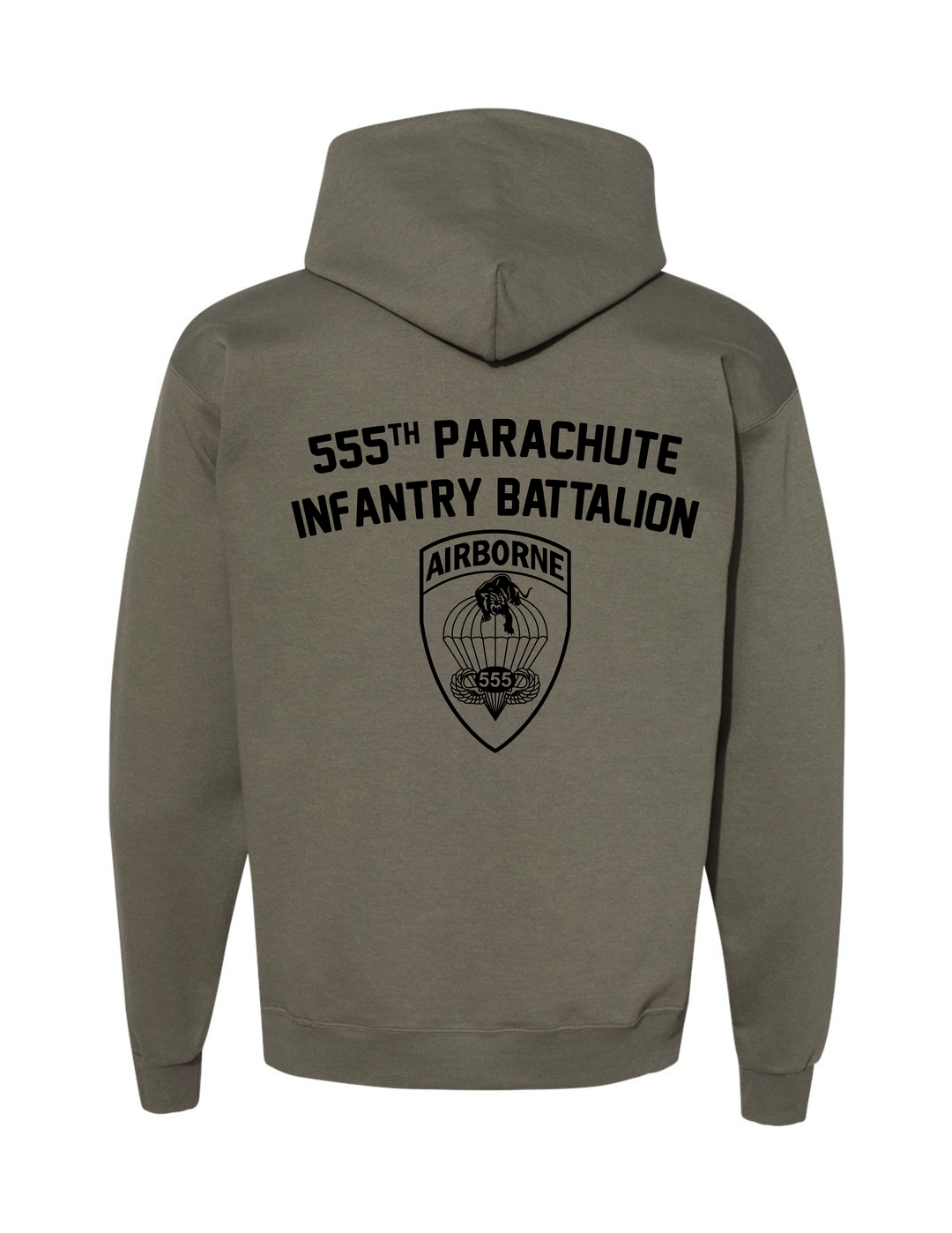 555th Parachute Infantry Battalion Hoodie (Military Green)