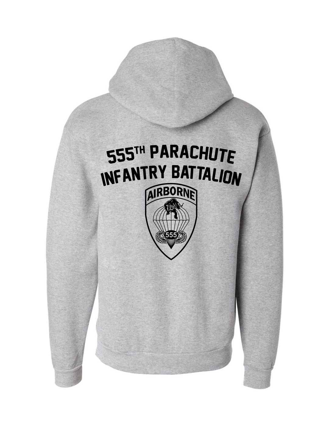 555th Parachute Infantry Battalion Hoodie (Gray)