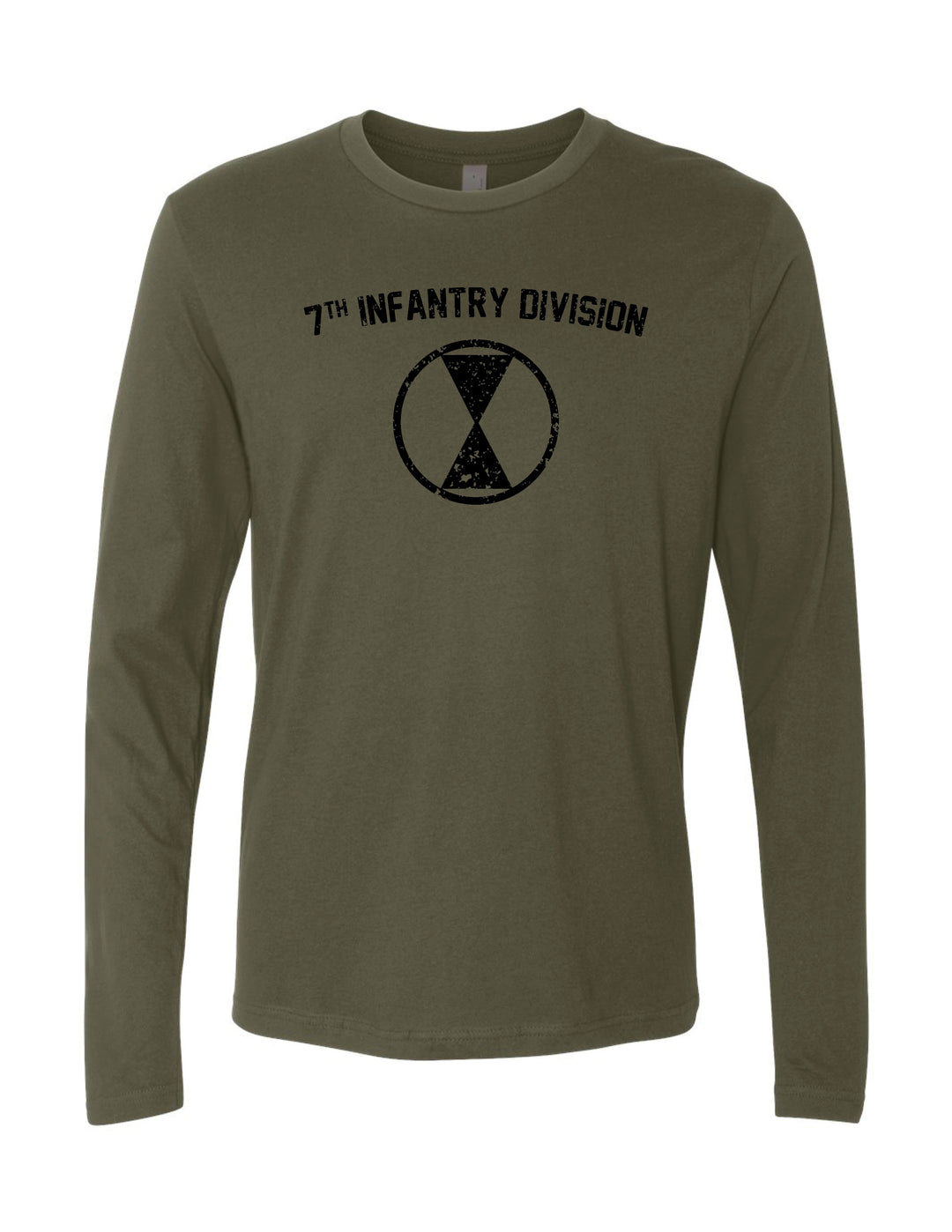 7th Infantry Long Sleeve T-Shirt (Military Green)