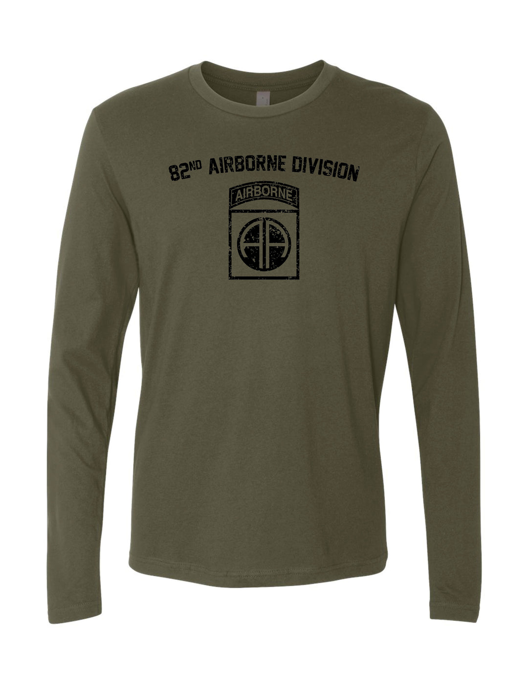 82nd Airborne Long Sleeve T-Shirt (Military Green)