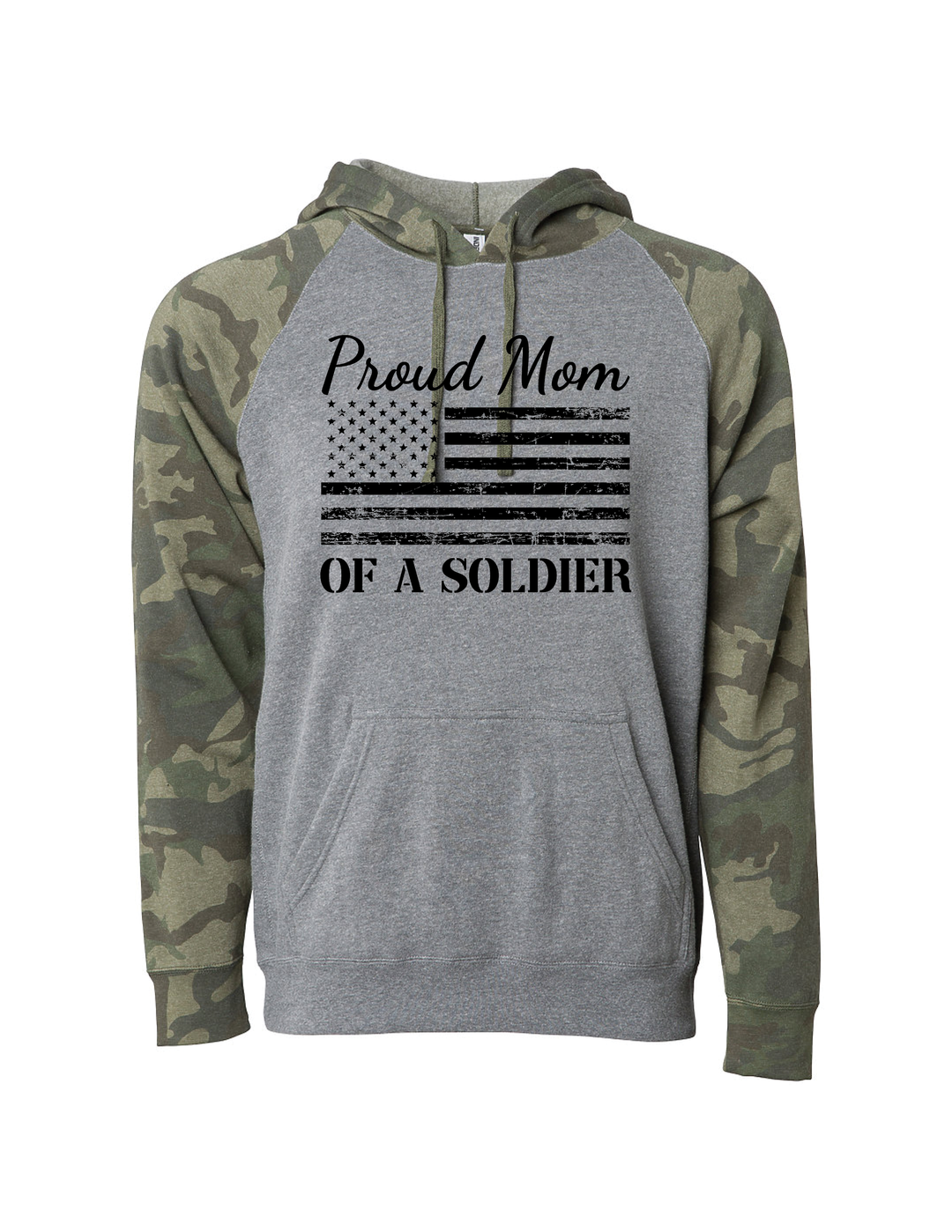 Proud Mom of a Soldier Camo Hoodie (Camo)