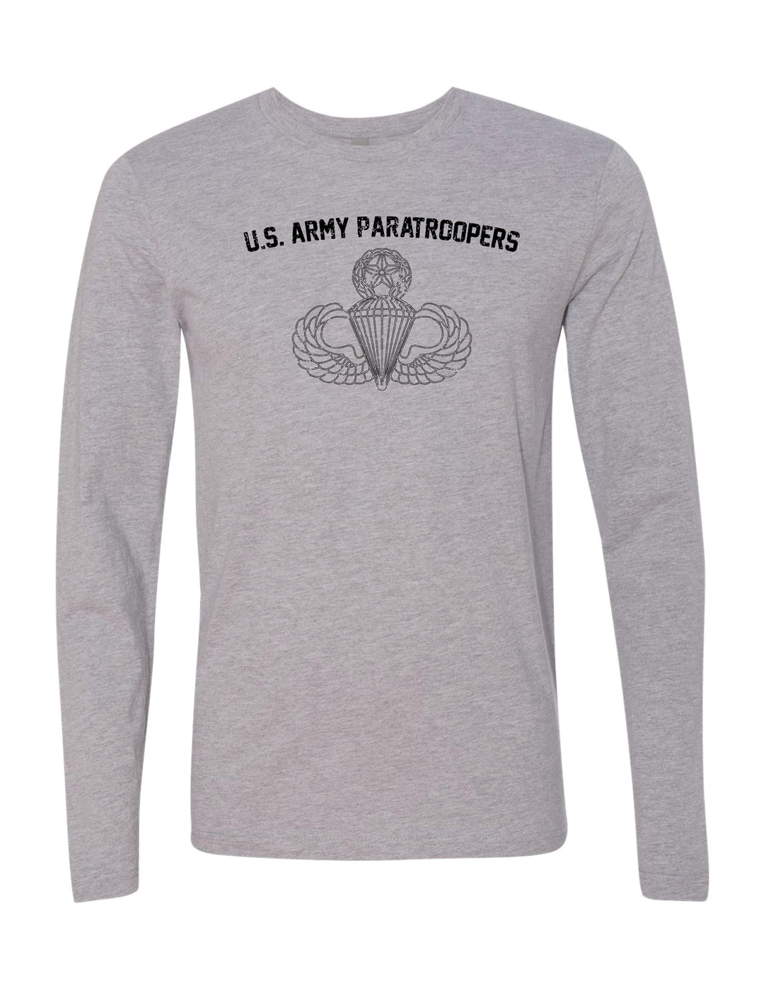 Army Paratroopers Long Sleeve T-Shirt (Gray)