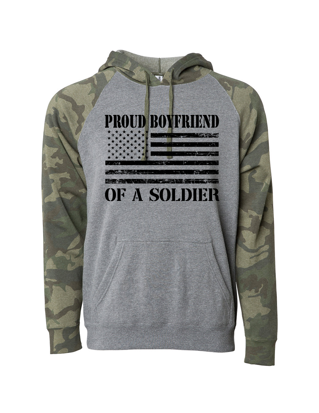 Proud Boyfriend of a Soldier Camo Hoodie (Camo)