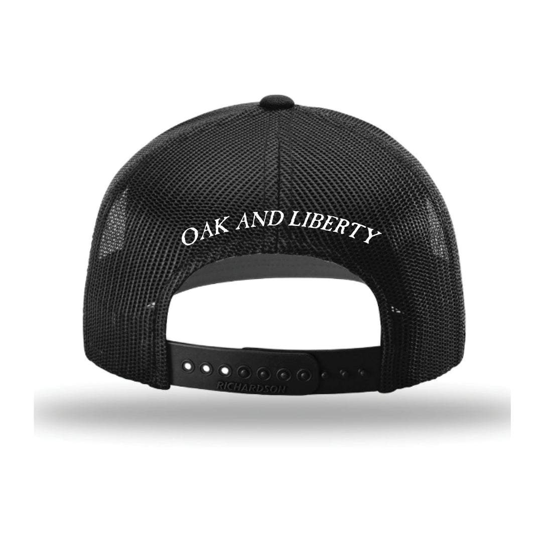 American Flag Patch Trucker Hat (BLACK)