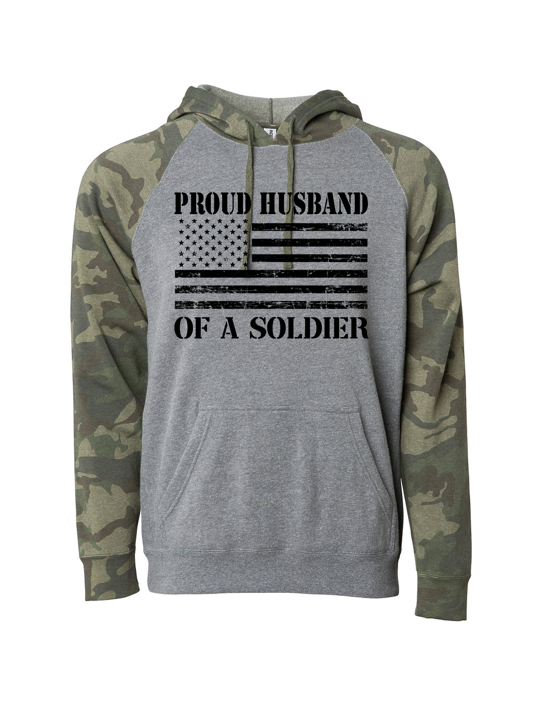 Proud Husband of a Soldier Camo Hoodie (Camo)