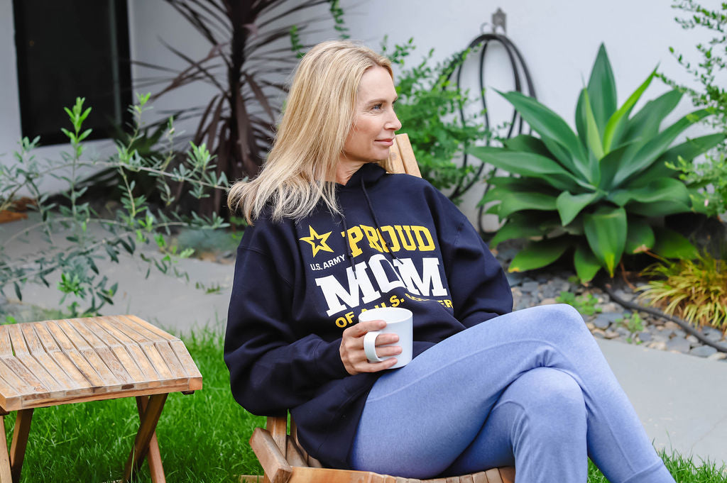 U.S. Army Proud Mom Hoodie (Black)