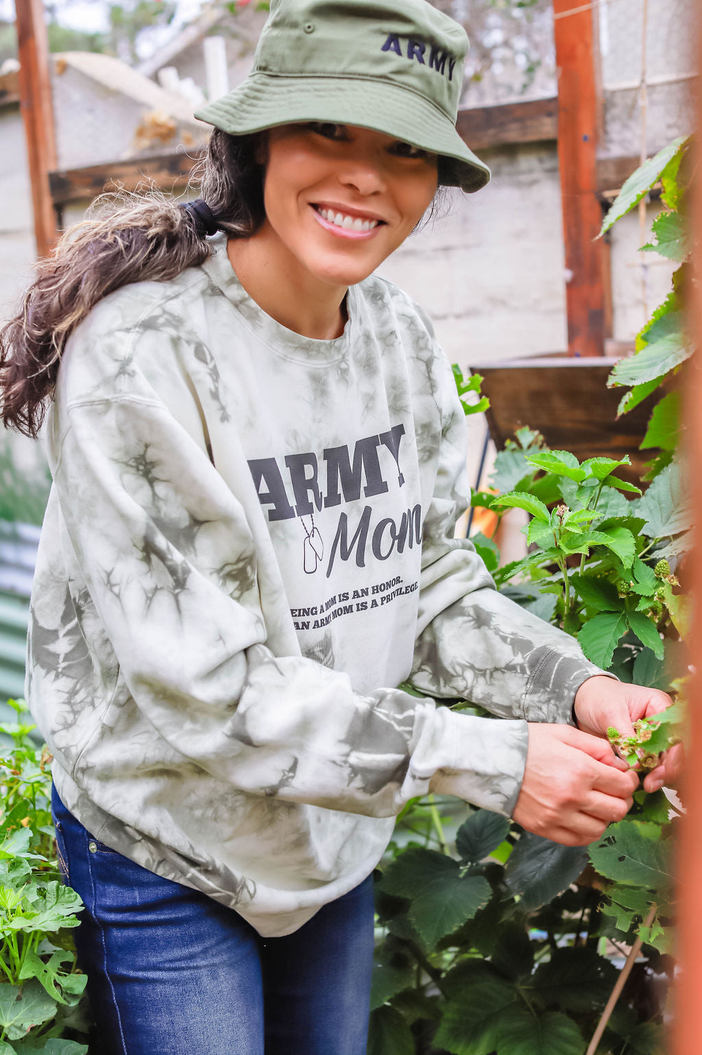 Army Mom Sweatshirt (Tie Dye)