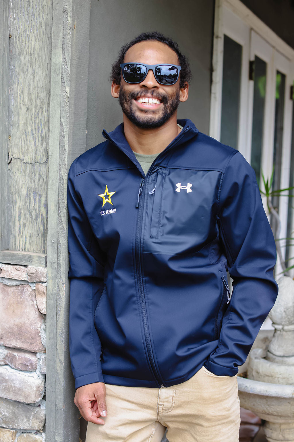 U.S. Army™ Zip Under Armour Jacket (Black)