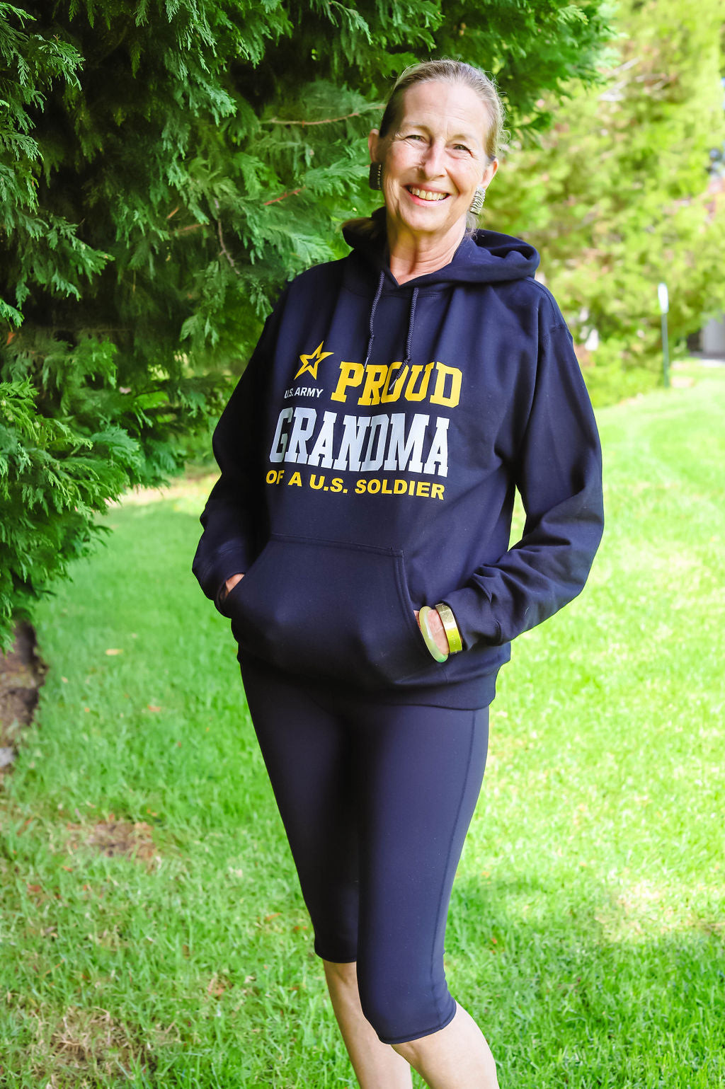 U.S. Army Proud Grandma Hoodie (Black)