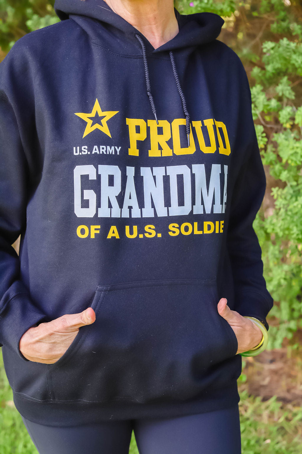 U.S. Army Proud Grandma Hoodie (Black)