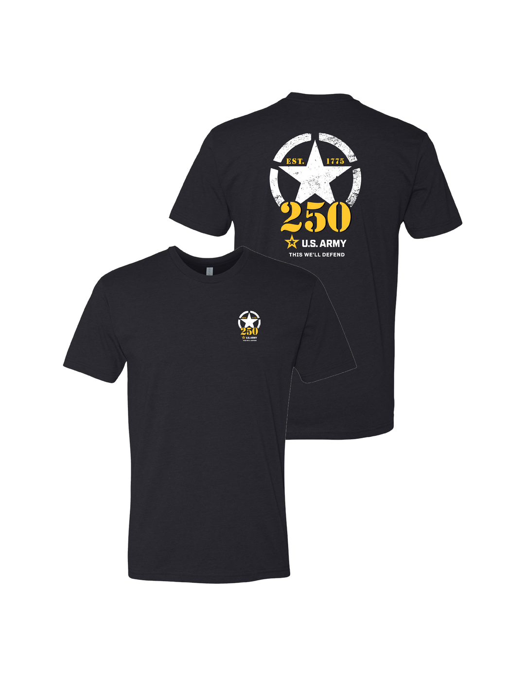 Army 250th Birthday T-Shirt (Black)