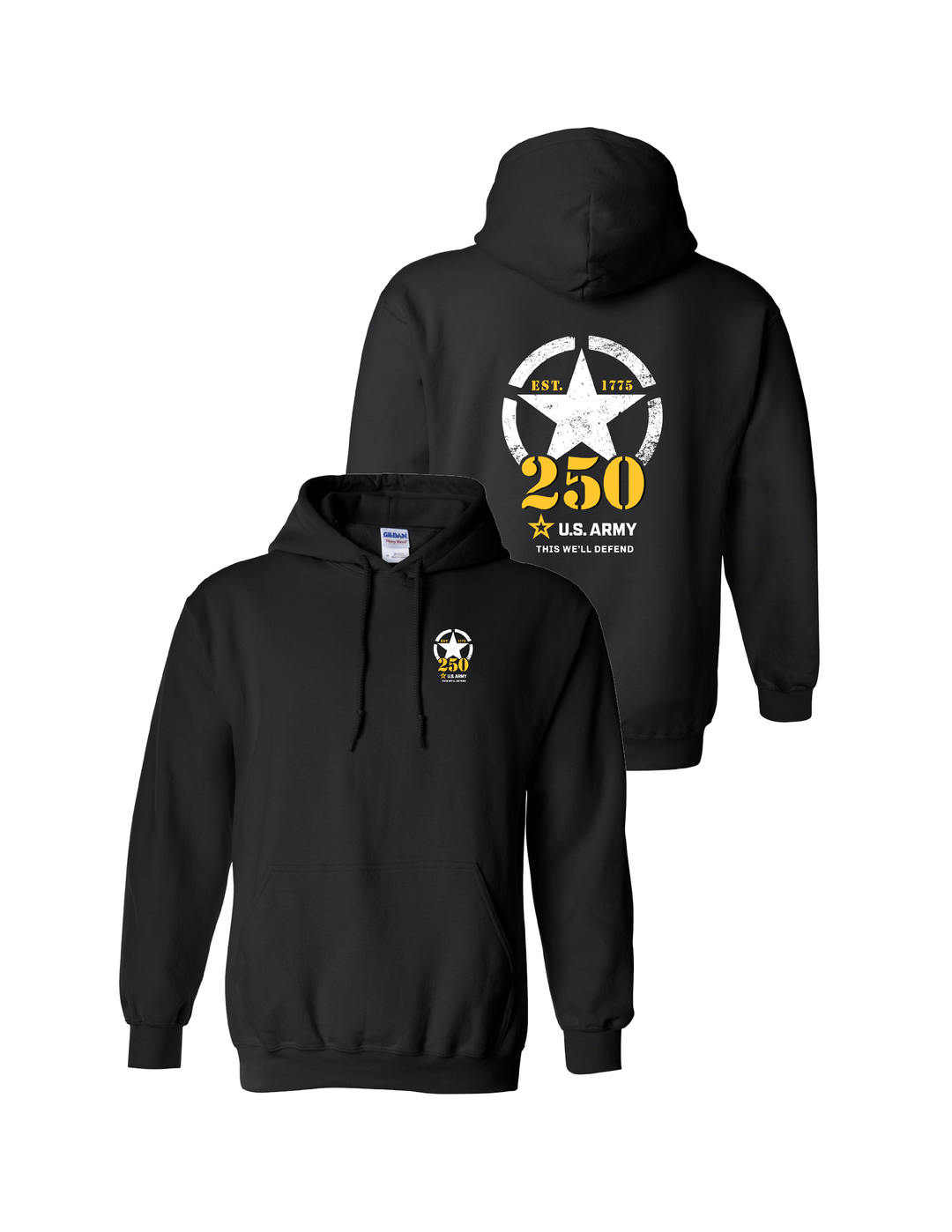 Army 250th Birthday Hoodie (Black)