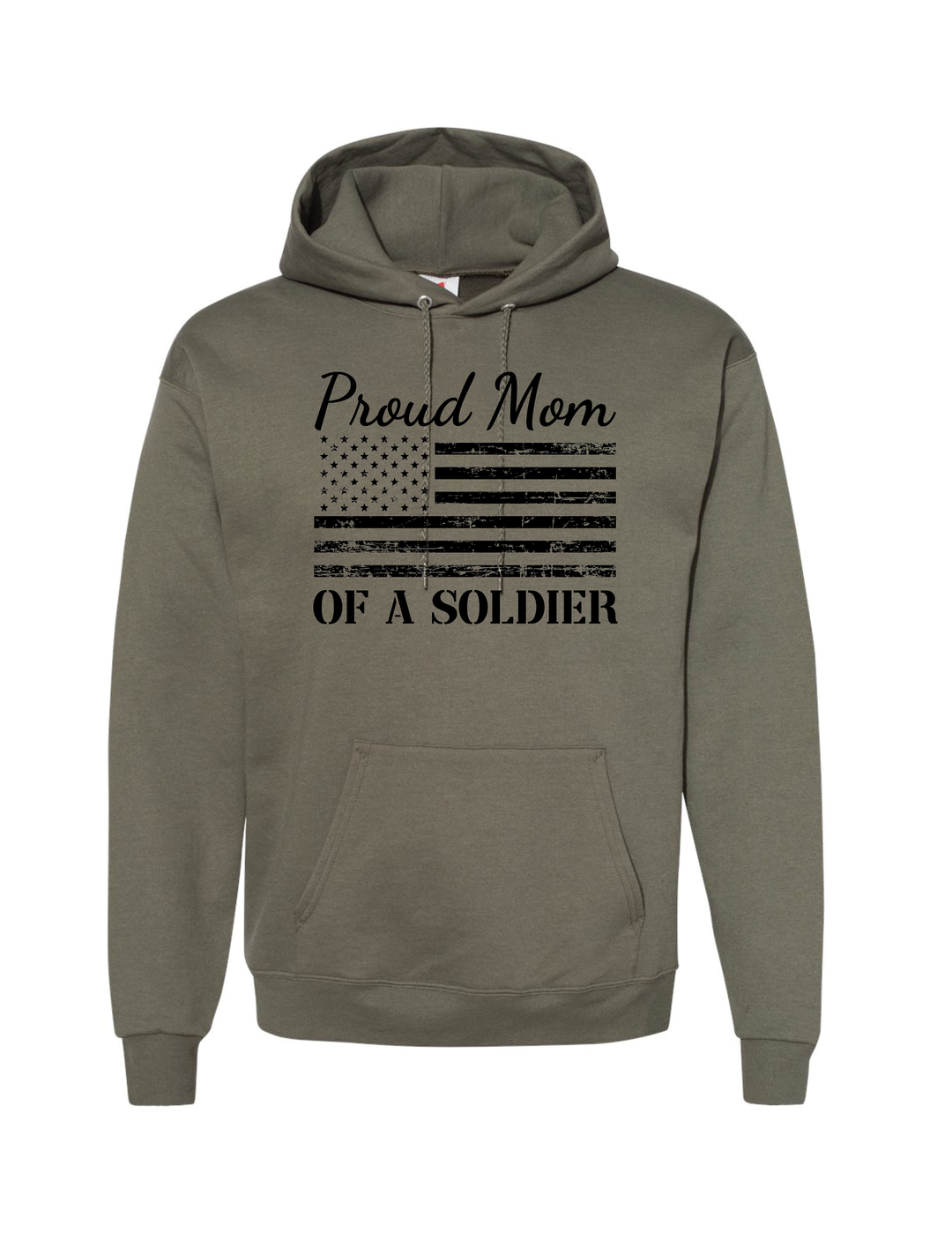 U.S. Army Proud Mom of a Soldier Hoodie (Military Green)