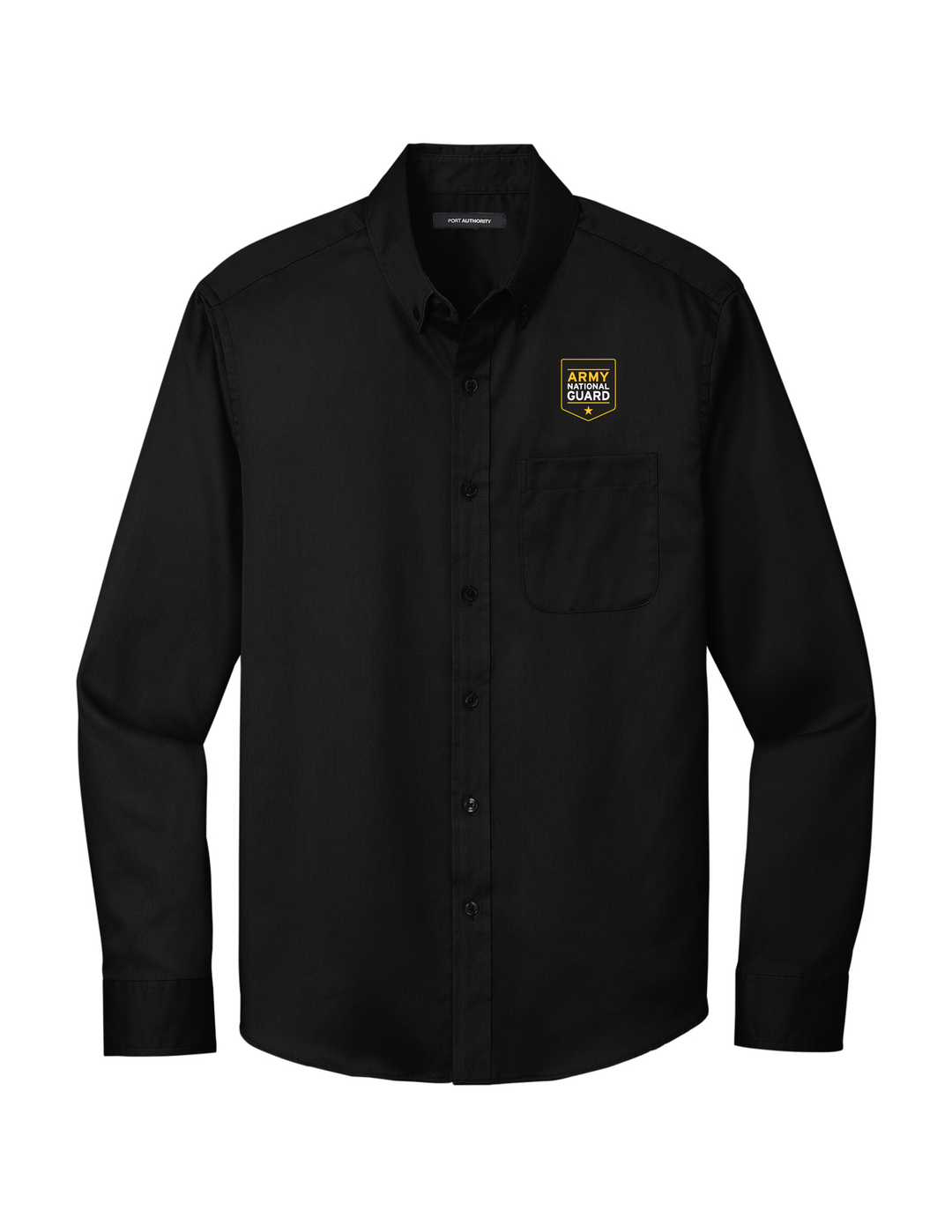 U.S. National Guard Button Up Shirt MENS (Black)