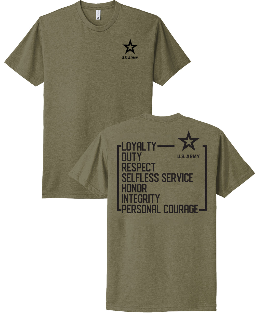 Army T-Shirt "Core Values" (Military Green)