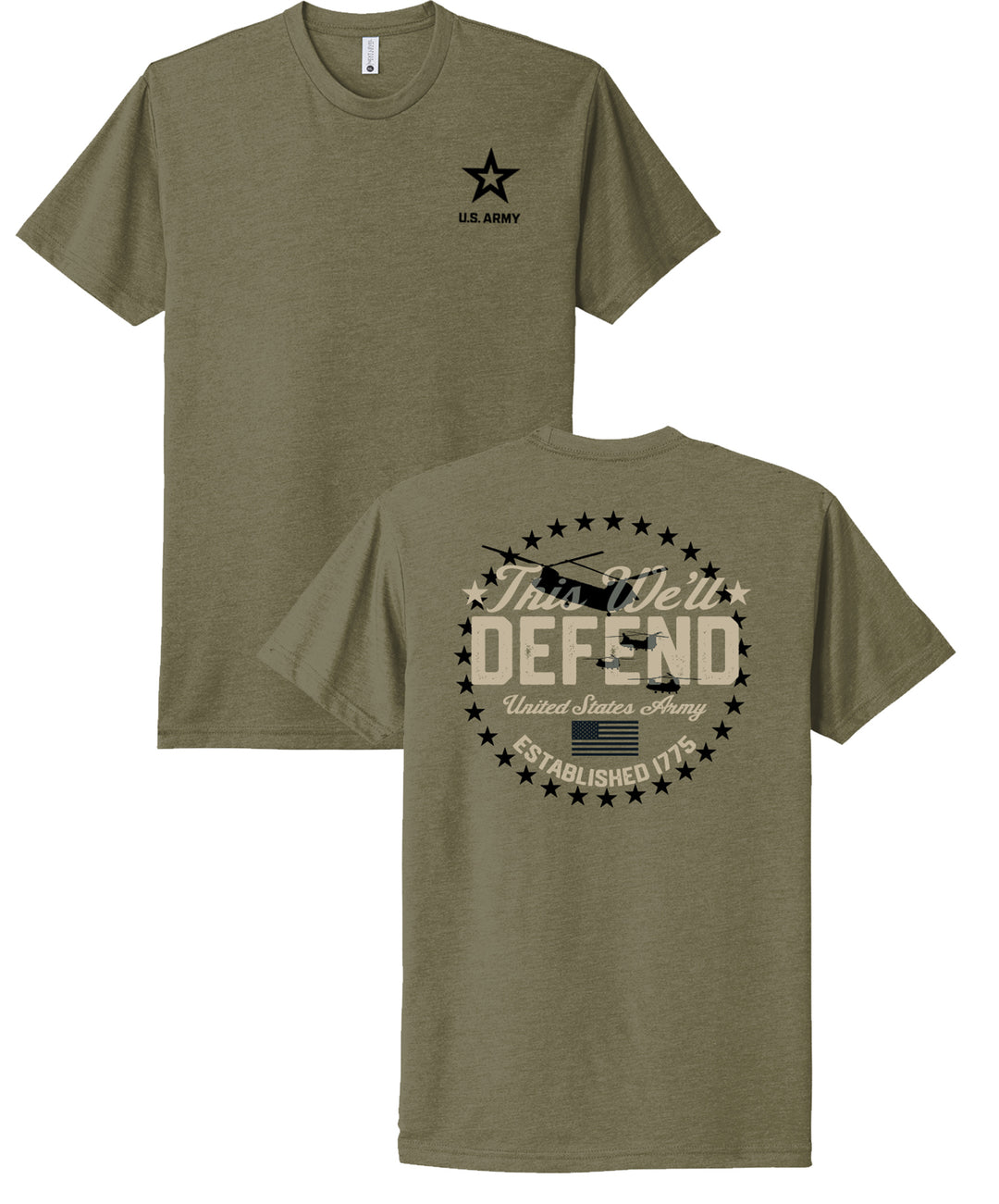 Army T-Shirt "This We'll Defend" (Military Green)