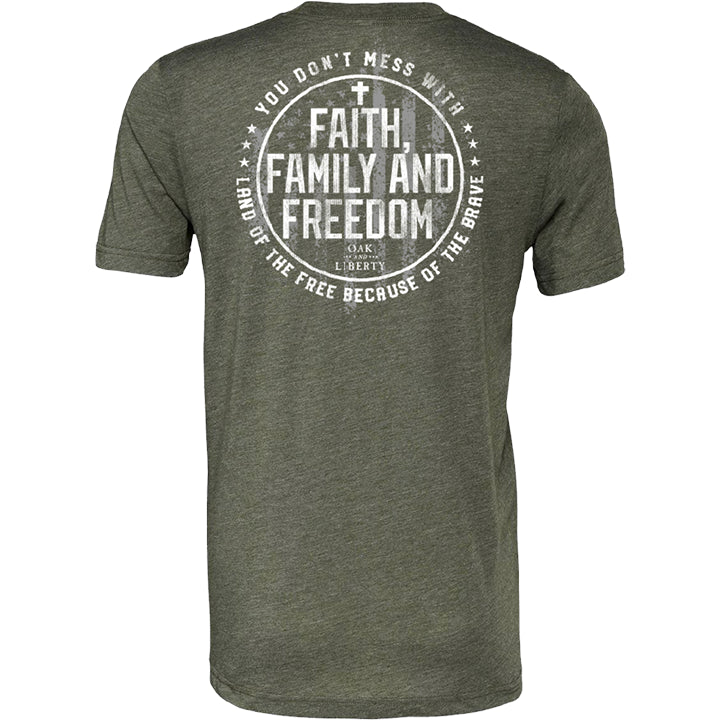 Faith, Family, Freedom T-Shirt (Military Green) | Patriotic – Oak and ...